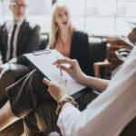 Business people consulting